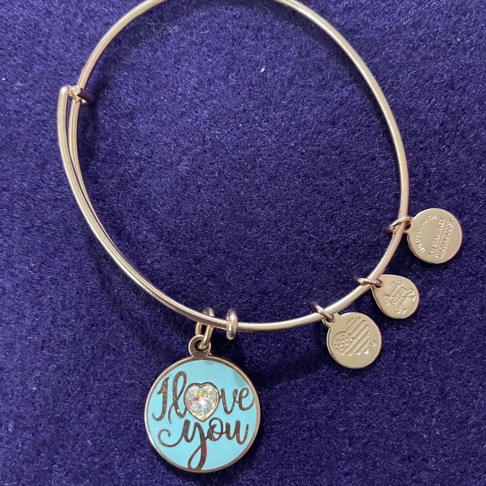 Alex & Ani “Coppure” I Love You Bangle Bracelet - Picture 2 of 8